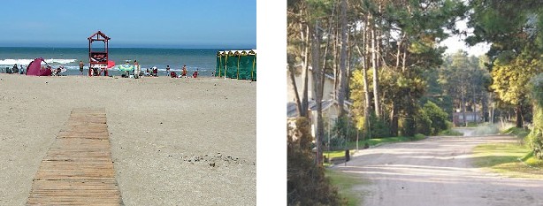 Playa y Calle de Villa Gesell